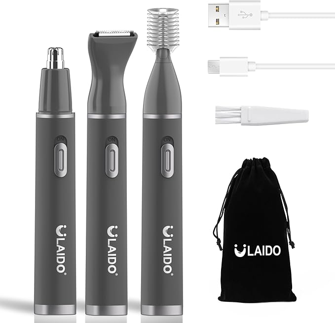 Ear and Nose Hair Trimmer for Men, 3 in 1 Eyebrow & Facial & Nose Hair Trimmer Clipper, 2025er Painless USB Rechargeable Hair Trimmers with High-Speed, Easy Cleaning