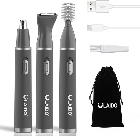 Ear and Nose Hair Trimmer for Men, 3 in 1 Eyebrow & Facial & Nose Hair Trimmer Clipper, 2025er Painless USB Rechargeable Hair Trimmers with High-Speed, Easy Cleaning
