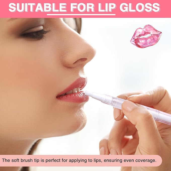 Nail Oil Pen 100Pcs 3ml Empty Cuticle Oil Pen Travel Transparent Twist Pens with Brush Tip for Nail Oil, Eyelash Growth Liquid Tube, Cosmetic Lip Gloss Container Applicators + 120pcs Label