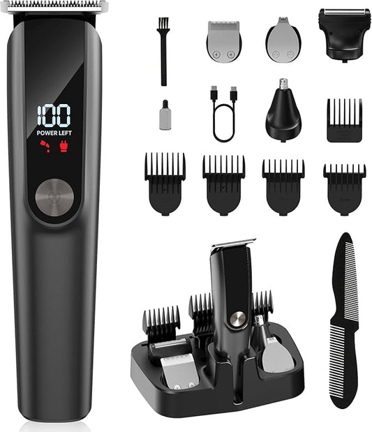 Hair Clippers for Men Professional Rechargeable Cord/Cordless Beard Nose Ear Body Grooming Hair Clipper Trimmer with Smart Charge Technology