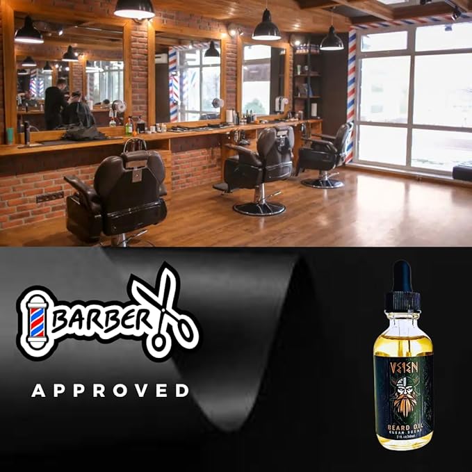 Veien Beard Oil for Men Premium All-Natural 2floz Made in USA for Thicker Darker Fuller Growth Moisturizes Conditions Softens Strengthens Smooths Frizz Hydrates for All Hair & Skin Types Reduces Itch