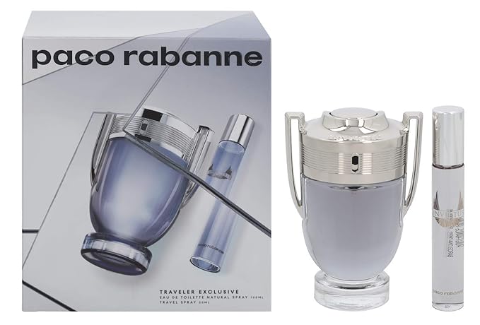 Paco Rabanne Invictus Men 2 Pc Gift Set 3.4oz EDT Spray, 0.68oz EDT Spray