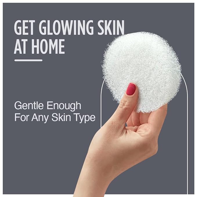 HartFelt Round Face Scrubber for Women | Reusable Facial Sponges for Daily Cleansing | Facial Exfoliating Pads for Removing Dead Skin, Dirt & Makeup | Use with Favorite Cream | Made in USA - 3 Count