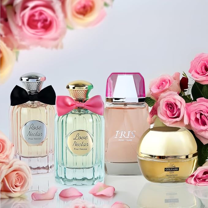 Jean Rish Love Nector Eau De Parfume for Women (3.4 Fl Oz / 100ml) with Black Currant, Jasmine & Vanilla Notes - Long Lasting and Luxury Fragrance