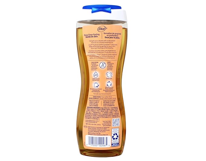 Dial Pamper & Indulge Body Wash with Marula Oil and Vitamin E, 16 fl oz (Pack of 3)