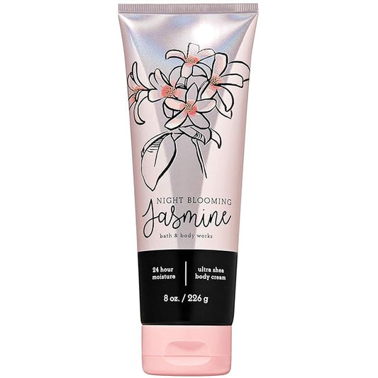 Bath and Body Works NIGHT BLOOMING JASMINE Ultra Shea Body Cream 8 Ounce, 2020 Limited Edition