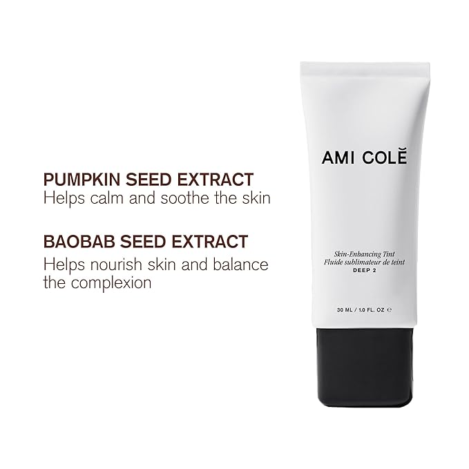 Ami Colé Skin-Enhancing Tinted Moisturizer (Rich 1 - ebony with red undertones), 1 oz