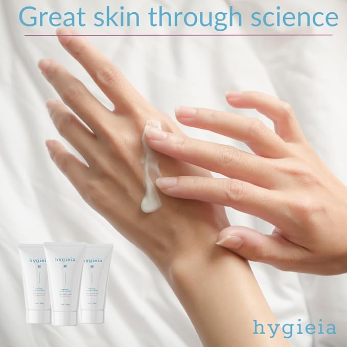 Hygieia Crepey Hand Repair Cream – Day/Night Hand Repair Cream for Thin, Dry Skin & Cracked Hands – Deeply Nourishing Shea Butter & Aloe Leaf – Non-Greasy, Fast Absorbing Anti-Aging , 3 Oz (Pack of 3)