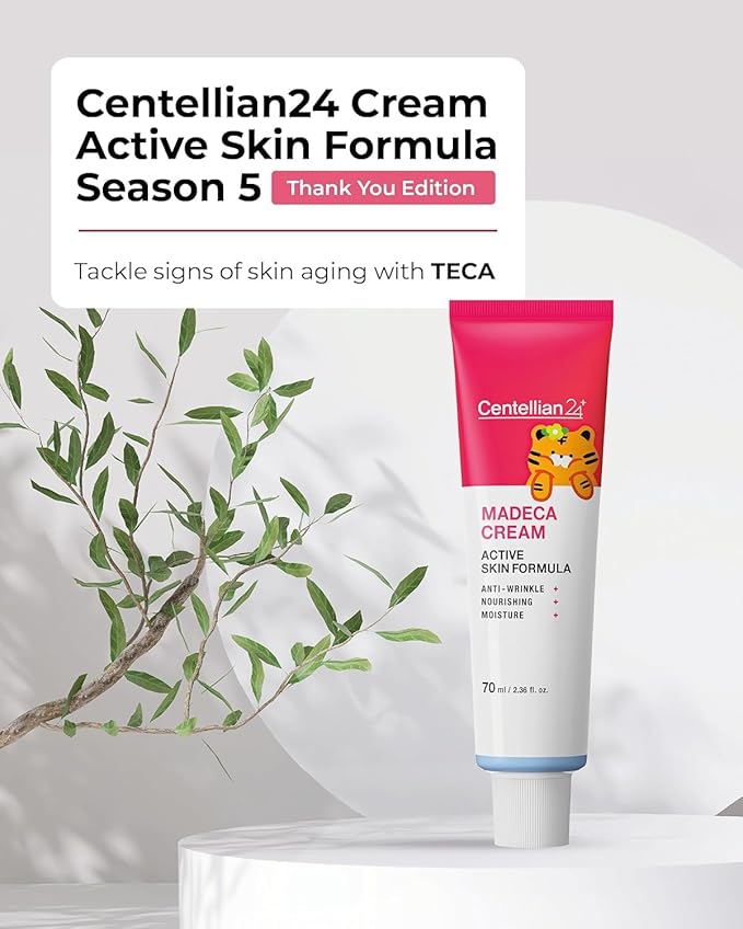 CENTELLIAN 24 Madeca Cream (Special Edition - Thank You, 2.4fl oz) - Centella Moisturizer for Face, Korean Skin Care. Dry, Sensitive Skin. TECA, Centella Asiatica, Madecassoside