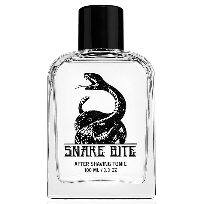 Fine Men's Aftershave - Snake Bite Fragrance, Soothing & Toning Post Shave Balm, Calms Razor Burn, Classic Barbershop Feel, Alcohol-Based Formula, Gentle for All Skin Types, 100ml