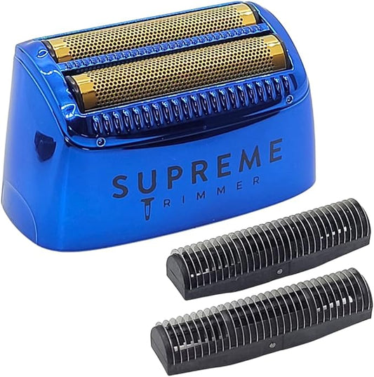 Supreme Trimmer Replacement Foil & Cutter SB55 | Hypoallergenic Foil for Crunch Lite STF600 | Blue