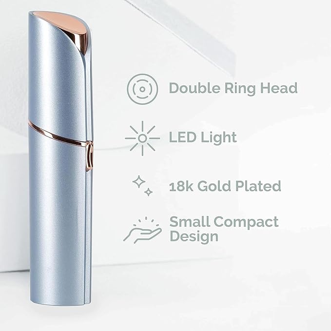 Facial Hair Removal for Women, Face Razors for Women's Electric, Rechargeable Women Mustache Remover with 3 Replacement Heads