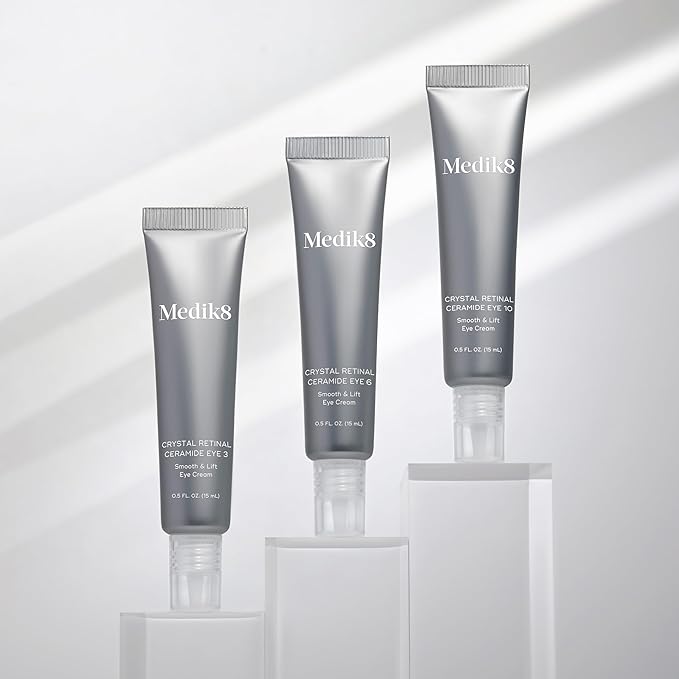 Medik8 Crystal Retinal Ceramide Eye 6 - Gentle Vitamin A Eye Cream - Reduces Appearance of Wrinkles - Perfect for Sensitive Skin - 0.5 oz