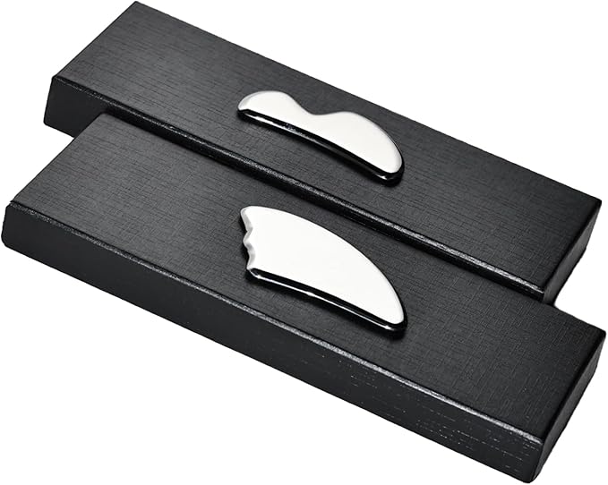 JWCASA Muscle Scraper Scar Tissue Massage Tools Foot, Neck, Knee, Leg Back Massager IASTM Tool for Physical Therapy & Plantar Fasciitis with 2 Pieces Set 15