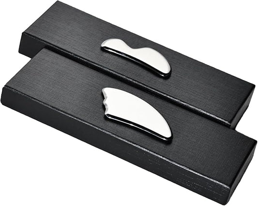 JWCASA Muscle Scraper Scar Tissue Massage Tools Foot, Neck, Knee, Leg Back Massager IASTM Tool for Physical Therapy & Plantar Fasciitis with 2 Pieces Set 15