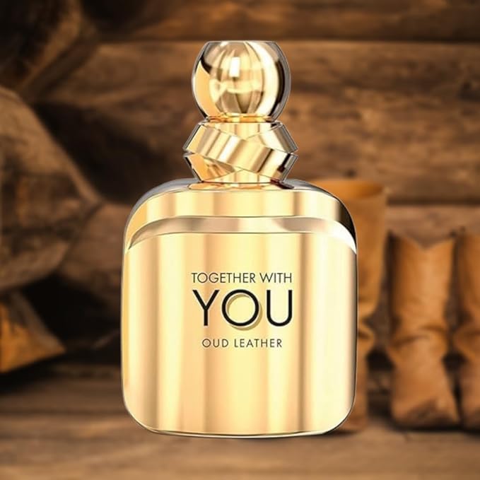 Together With You Oud Leather, Men's Eau de Parfum (EDP) 3.4 FL. Oz (100ml), Men’s Perfume with Notes of Spices, Chestnut, Elemi, Sage, Lavender, Vanilla, Tonka Bean, Leather