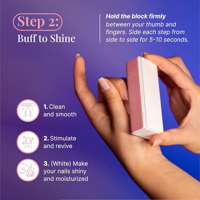 My Nails Are Perfect Nail Care Kit, Ultimate Shine 3 Way Nail Buffing Block, Cuticle Cream, Nail File and Replacement Buffer Pads (My Nails Are Perfect Nail Care Kit)
