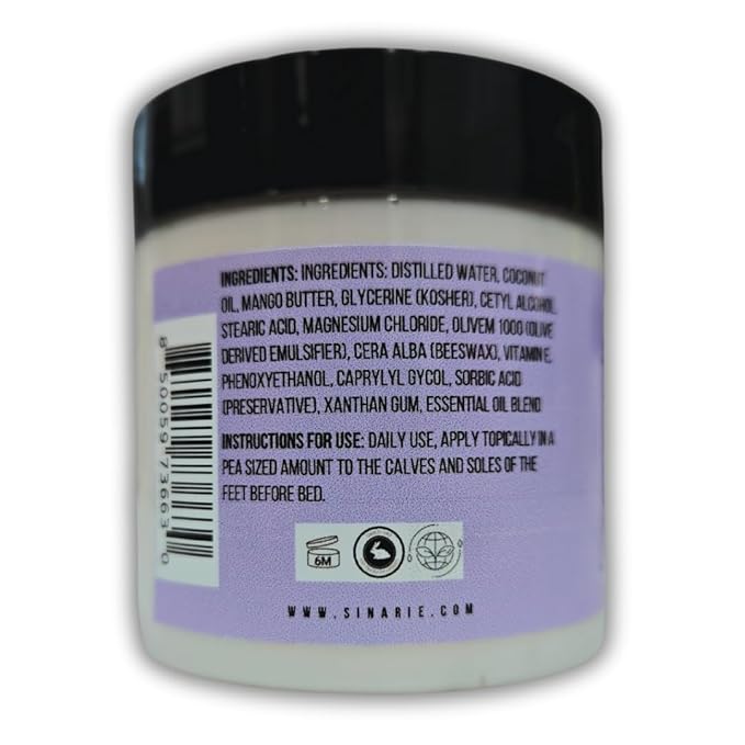 Sweet Dreams Magnesium Emulsified Body Butter, 4 oz., 1 Count | Mango Butter | Premium Magnesium Oil | Natural Ingredients | Magnesium Lotion