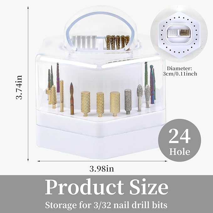 BQAN Nail Drill Bits Set with Nail Drill Bit Holder