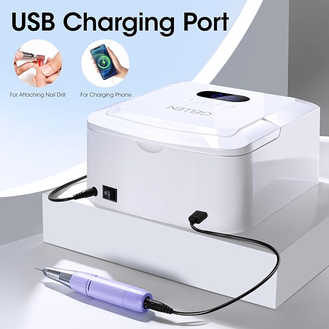 Gellen UV LED Nail Lamp, UV Light for Gel Nails 4 Timer Setting 48W, Professional Portable Nail Dryer, Fast Curing Gel Nail Polish UV Light with 36pcs Lamp Beads, Auto Sensor Nail Art Tool with Handle