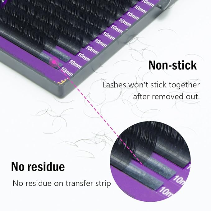 NAGARAKU Eyelash Extensions 0.10 mm D curl 13mm Premium Individual Classic Lashes Soft Natural Matte Black 16 rows Professional Beauty Salon Supplies