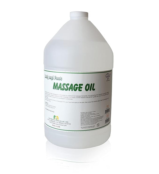 Premium Body Mineral Oil for Spa and Massage | 1 Gallon / 128 OZ | USP Grade | Relaxing | Soothing | Therapeutic | Repair Dry Skin | Hydrate and Nourish | Unscented | Clear | Allergy-Friendly (1)