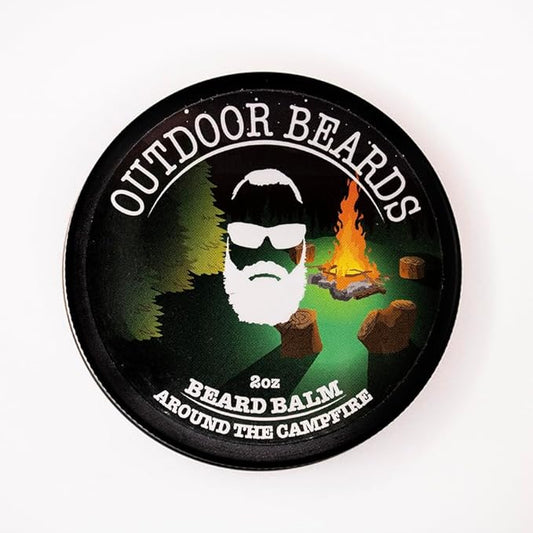 Beard Balm | 2 oz Cleansing Balm for Beards Short or Long | Beard Conditioner for Men | Essential Moisturizer for Every Man's Beard | Leave Hair and Skin Healthy (Around the Campfire)