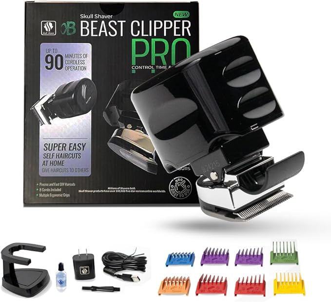 Skull Shaver Beast Clipper Pro: Ultimate Home Haircut & Grooming Kit for Men/Women - DIY Haircut,Hair Clippers, Self Haircut Tool.