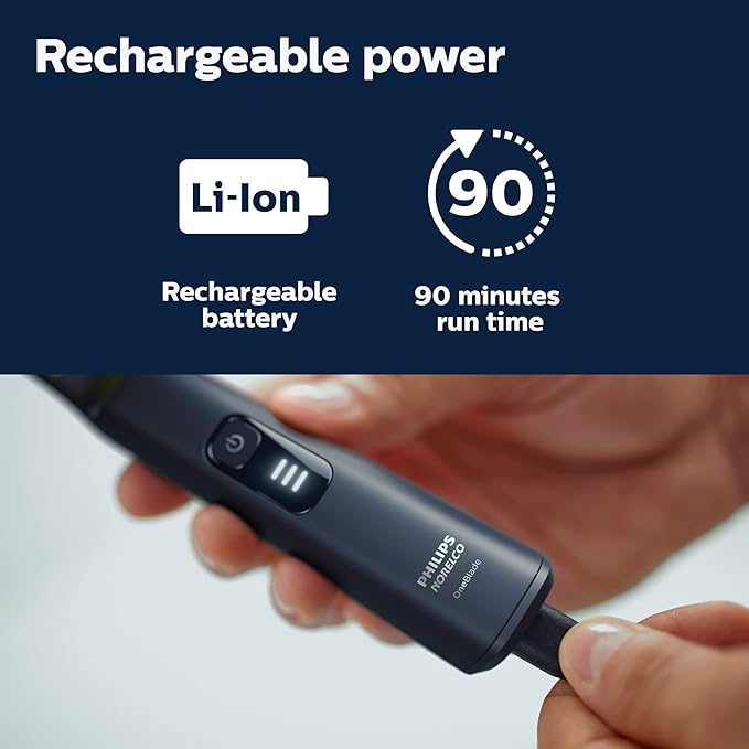 Philips Norelco OneBlade Pro 360 Face + Body, Electric Shaver, Beard Trimmer and Body Groomer, with 360 Blade Technology, 14-Length Precision Comb, Body Kit, Soft Pouch, Model QP6542/70