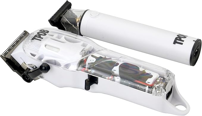 TPOB White Slime 2 Splatt Clipper Trimmer Set Barber Hair Clippers for Men 6800 RPM