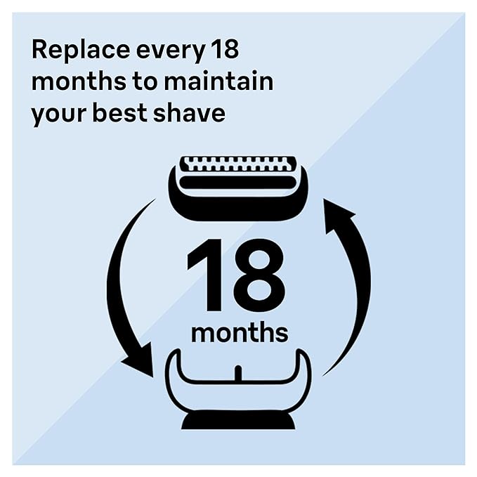 Braun Series 6 Electric Shaver Replacement Head with Sensitive Skinguard, Easily Attach Your Shaver Head, Compatible with New Generation Series 6 Shavers, 64B, Black