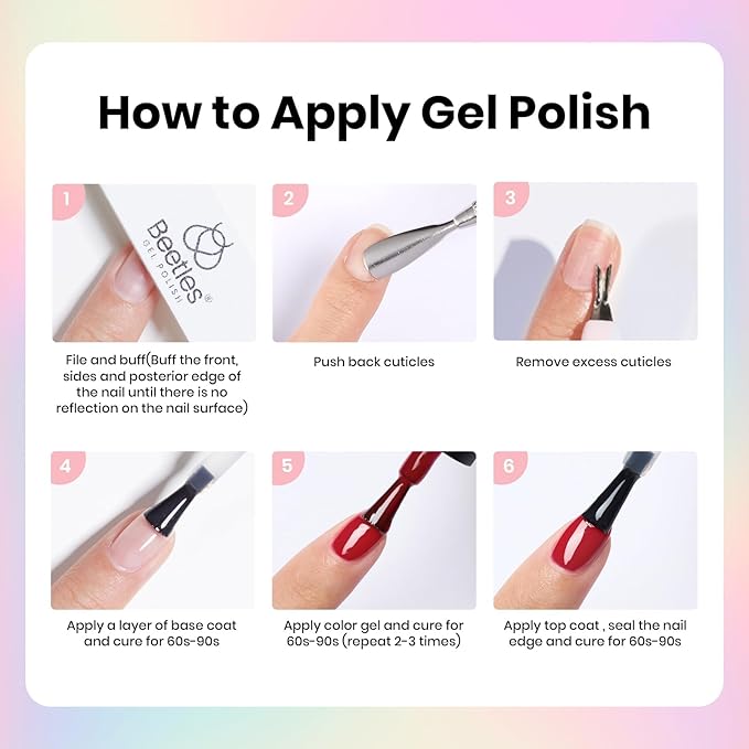 Beetles Gel Nail Polish Kit with U V Light, 100 Colors Gel Polish 133 Pcs Nail Stuff Kit for All Seasons with Base and Matte&Glossy Top Coat Infinite Inspirations Soak Off Gifts for Women Girls Teen