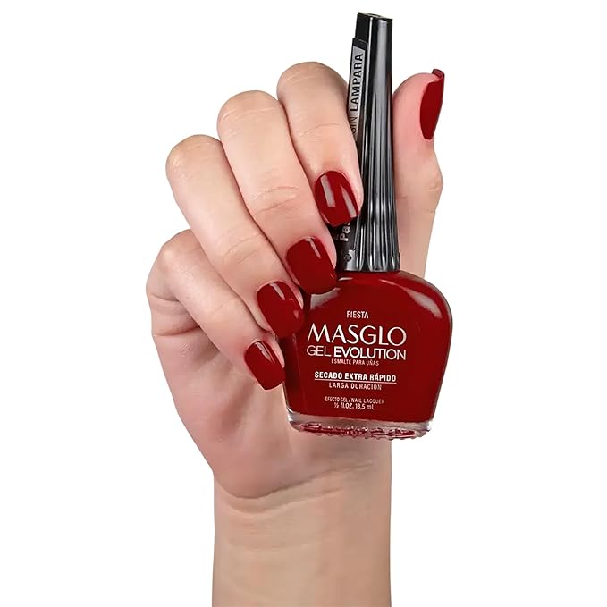 MASGLO Gel Evolution – Set of 3 Nail Polishes No UV/LED Lamp Needed, Fast-Drying, 12-Day Wear, 14-Free Formula, High-Gloss Finish, vegan (0.5 oz Each) h
