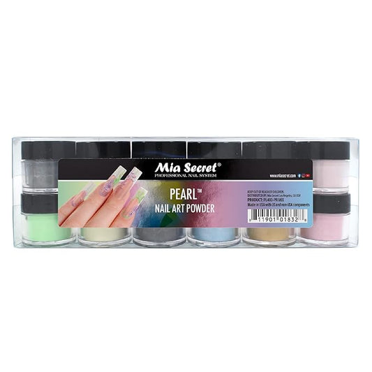 12 Colors Mia Secret Acrylic Pearl Collection Professional Acrylic Nail System Powder 0.25oz/ea.