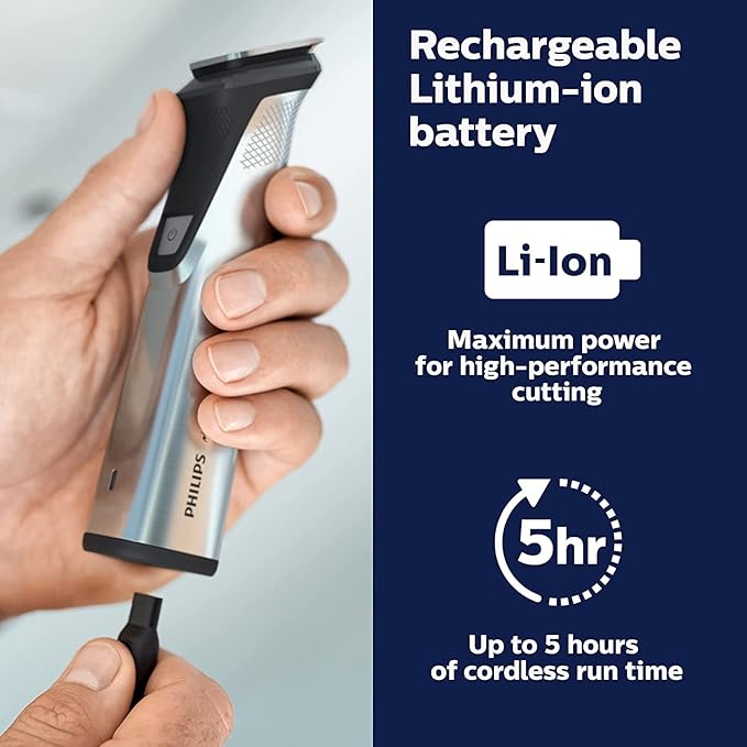 Philips Multi Groomer All-in-One Trimmer 23 Piece Grooming Kit, Trimmer for Beard, Head, Body, and Face Series 7000