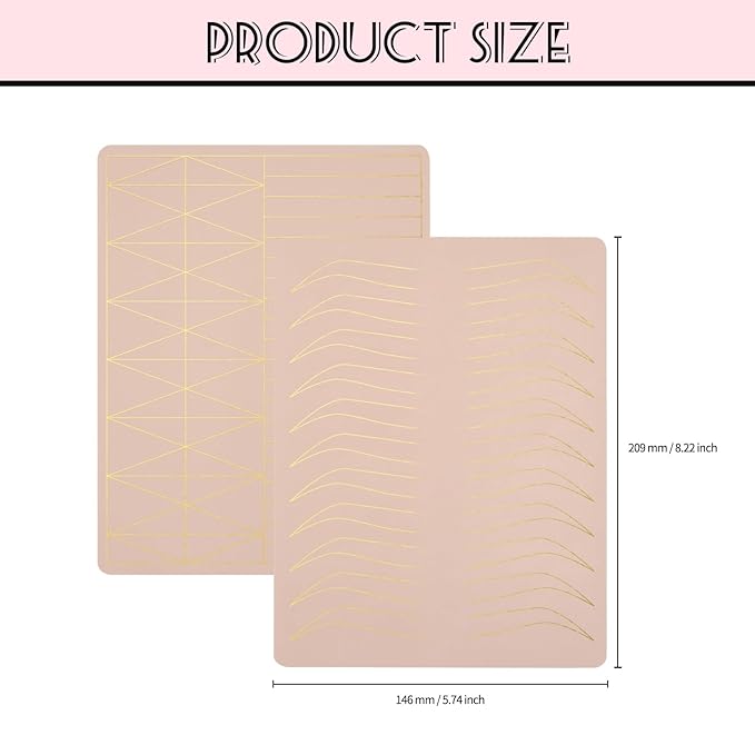 12Pcs Microblading Practice Skin Brow Practice Face Sheet Double Sided Inkless Eyebrow Shaped for Ombre Brows Practice Permanent Makeup PMU Supplies Tattoo Fake Skins Eyebrow Lip Blushing Training