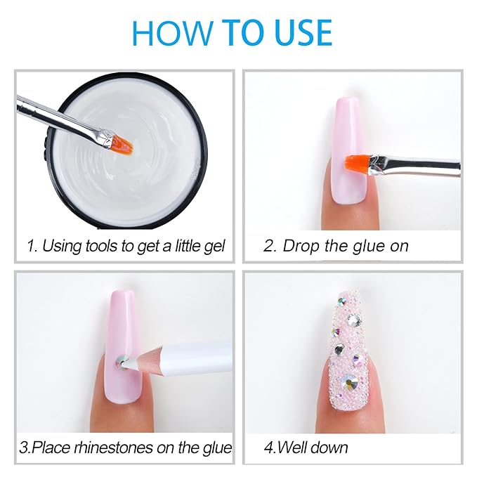 2400 Pcs Nail Gems black Rhinestones Flatback Rhinestones Diamonds Round Crystal nail jewels 6 Sizes (1.9-4.5 mm) Wax Pencil Tweezers for Nail Art Makeup Shoes Bags Crafts DIY (Black) HUETFAT