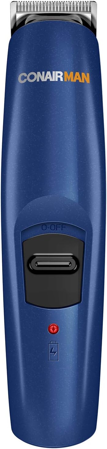ConairMAN Beard Trimmer for Men Includes Nose and Ear Hair Trimmer and with 5-Position Comb Attachment, 5 piece Men's Grooming Kit, Battery Operated