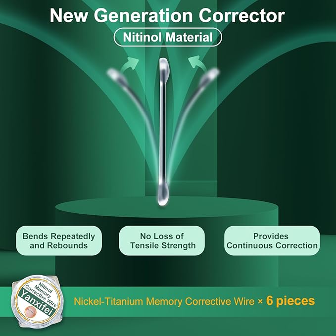 Dual Nitinol Ingrown Toenail Corrector,Ingrown Toenail Treatment,Curved Toenail Straightener,Ingrown Toe Nail Relief,Ingrown Toenail Removal Kit,Big Toe Ingrown Toenail Tool (0.55in,0.66in)