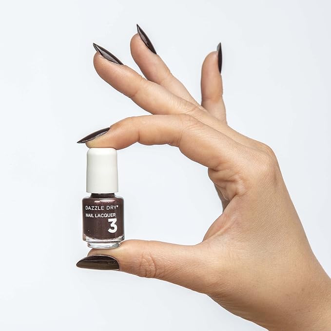 Dazzle Dry Mini Kit 4 Step System - Merlot, deep, heart-warming burgundy with subtle shimmer. Full coverage. (5 Piece Kit / 5 Manicures)