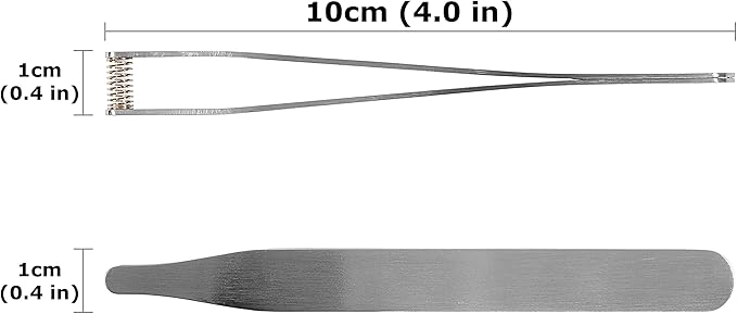 Seki Japan Ear Hair Trimmer Clipper Cutter Tweezers Shape with Spring Safe Design for Hair Removal, Japanese Stainless Steel