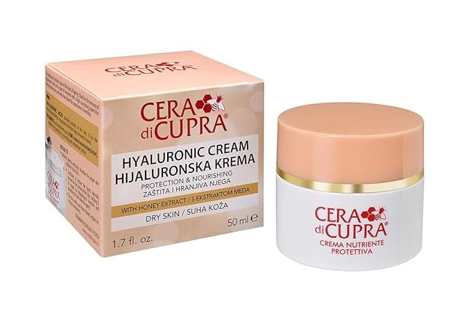 Hyaluronic Cream for Dry Skin - Nourishing and Protective Formula with Honey Extract and Vitamin E (1.7 Fl Oz / 50 ml)