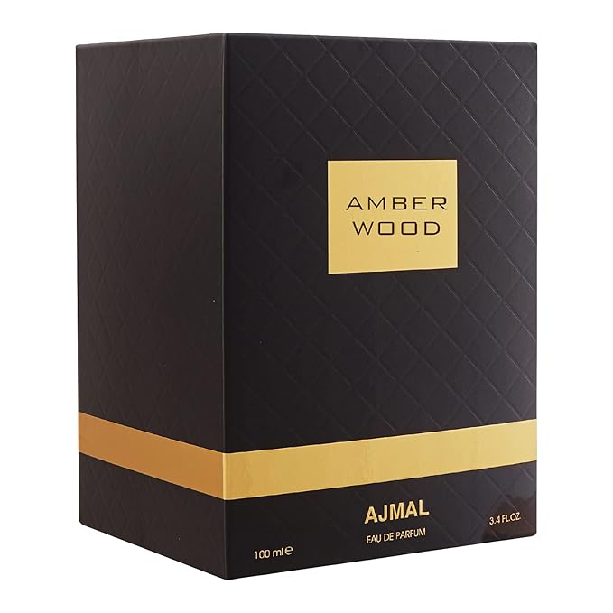 Ajmal Amber Wood for Unisex EDP, 3.4 Ounce - Made in Dubai