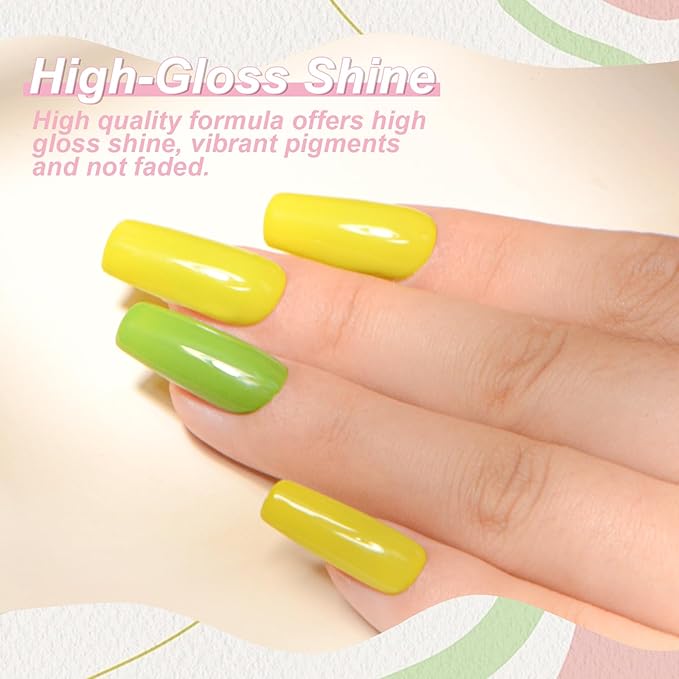 Gel Polish Nail Set 20 Colors with 3Pcs Glossy & Matte Top Coat and Base Coat, Green Purple Pink Nude Sparkle Glitters Colorful Gel Polish Set For Valentine's Gifts