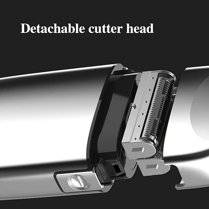 KEMEI Electric Razors for Men, Professional Cordless All Metal Electric Razor, Lithium Titanium Razors, USB Rechargeable Facial Beard Trimmer (TX1 Silver)