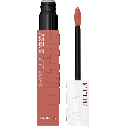 Maybelline Super Stay Matte Ink Liquid Lipstick Makeup, Long Lasting High Impact Color, Up to 16H Wear, Seductress, Light Rosey Nude, 1 Count