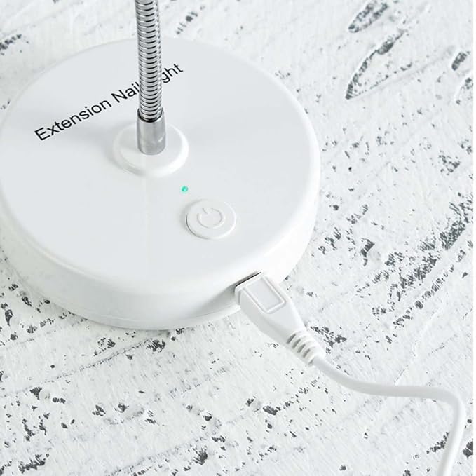 UV Light for Nail 3W UV LED Nail Lamp - Portable Rechargeable Gel Dryer with Adjustable Gooseneck for Gel X & Semi-Cured Strips, Home & Salon Use