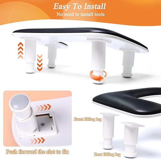 Arm Rest for Nails Tech, 3 Height Adjustatle Nail Arm Rest Stand, U Shaped Manicure Hand Rest, Soft PU Leather Fabric for Manicurists Nail Salon Supplies - Black