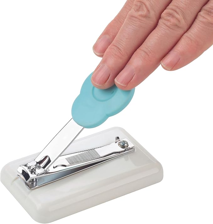 Peta Table Nail Clipper PNC-3 - Mounted and Non-Slip - Plastic Base with Rubber Feet - for Anyone with Poor Hand Control, Weak Hand Strength and Tremors