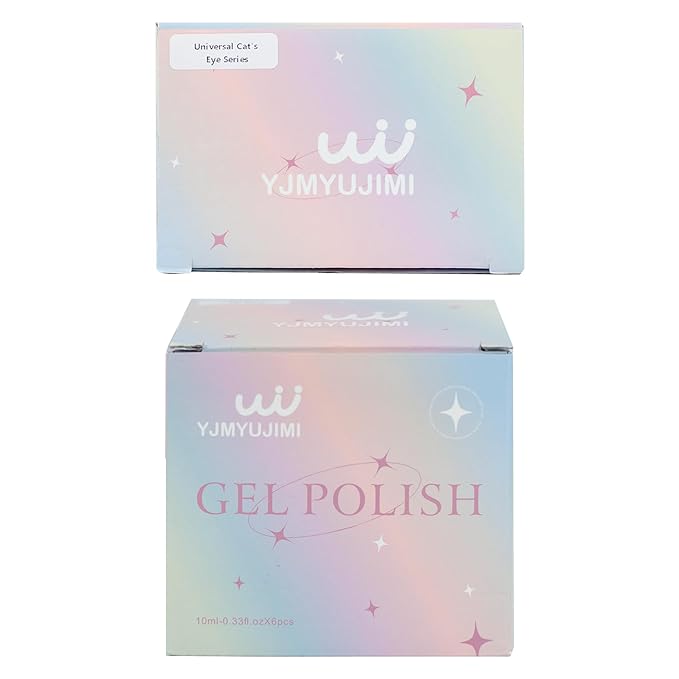 Universal Cat Eye Gel Polish, Clear and Black Base, 6 Shades with Magnetic Stick Varnish Nail Art Nail Salon Manicure 1 Bottle 10ML(0.33fl.oz) sparkling gel DIY